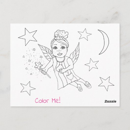 Fügen Sie Ihrem Kind den Namen zu dieser Zahnfee h Postkarte (Rückseite)