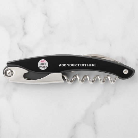 Fügen Sie Ihrem Logo Business Chic individuell anp Kellnermesser (Vorderseite)