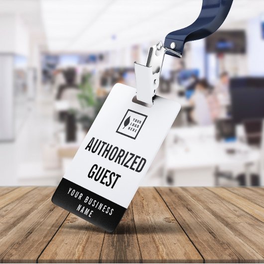 Fügen Sie Ihrem Logo-Office-Besucher saubere hinzu Ausweis