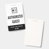 Fügen Sie Ihrem Logo-Office-Besucher saubere hinzu Ausweis (Vorder- & Rückseite)