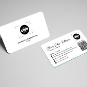 Fügen Sie Ihrem Logo professionellen QR-Code weiß Visitenkarte