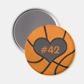 Fügen Sie Ihrem Team Spieleranzahl-Basketball-Maga Magnet (Vorderseite/Rückseite)