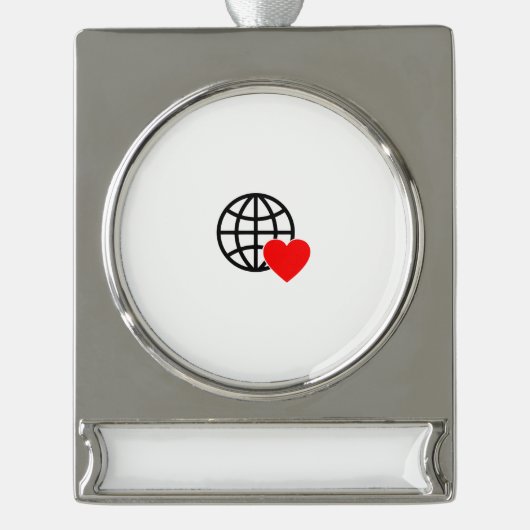 Fügen Sie Ihrem Weihnachtsbaum einen Charme hinzu Banner-Ornament Silber (Vorderseite)