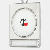 Fügen Sie Ihrem Weihnachtsbaum einen Charme hinzu Banner-Ornament Silber (Links)