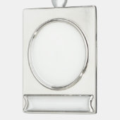 Fügen Sie Ihrem Weihnachtsbaum einen Charme hinzu Banner-Ornament Silber (Links)