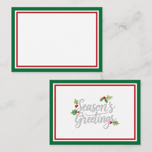 Fügen Sie Ihrem Weihnachtsgeschenk eine persönlich Mitteilungskarte (Vorne/Hinten)