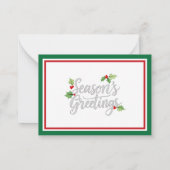 Fügen Sie Ihrem Weihnachtsgeschenk eine persönlich Mitteilungskarte (Rückseite)