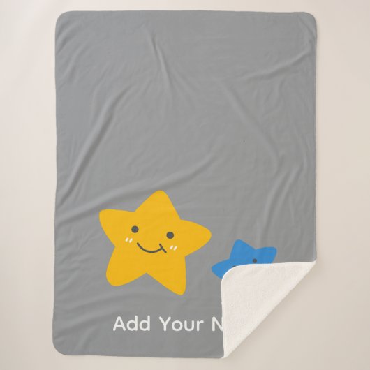 Fügen Sie Ihren Babynamen Sherpa Blanket Thread hi Sherpadecke (Vorderseite)