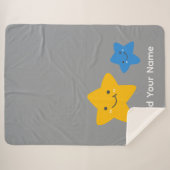 Fügen Sie Ihren Babynamen Sherpa Blanket Thread hi Sherpadecke (Vorderseite (Horizontal))