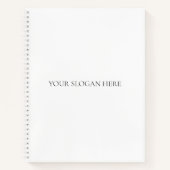 Fügen Sie Ihren benutzerdefinierten Slogan oder Ko Notizblock (Vorderseite)
