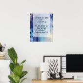 Fügen Sie Ihren benutzerdefinierten Text Blau und Poster (Heimbüro)