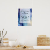 Fügen Sie Ihren benutzerdefinierten Text Blau und Poster (Küche)