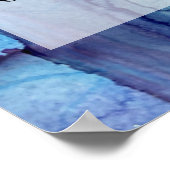 Fügen Sie Ihren benutzerdefinierten Text Blau und  Poster (Ecke)