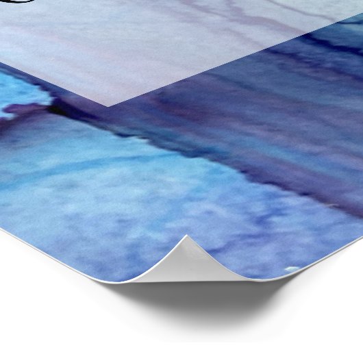 Fügen Sie Ihren benutzerdefinierten Text Blau und  Poster (Ecke)