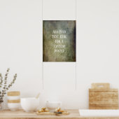 Fügen Sie Ihren benutzerdefinierten Text Braun und Poster (Küche)