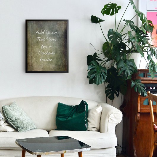 Fügen Sie Ihren benutzerdefinierten Text Braun und Poster