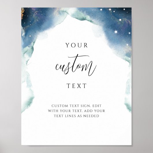 Fügen Sie Ihren benutzerdefinierten Text, Chic Cel Poster (Vorne)