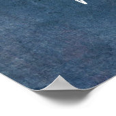 Fügen Sie Ihren benutzerdefinierten Text Dunkelbla Poster (Ecke)