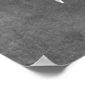 Fügen Sie Ihren benutzerdefinierten Text fett grau Poster (Ecke)