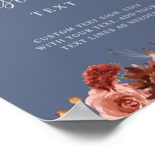 Fügen Sie Ihren benutzerdefinierten Text hinzu, Bl Poster (Ecke)