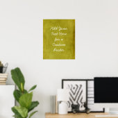 Fügen Sie Ihren benutzerdefinierten Text Mustard Y Poster (Heimbüro)