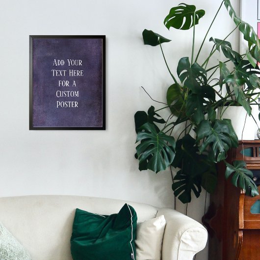 Fügen Sie Ihren benutzerdefinierten Text subtile d Poster