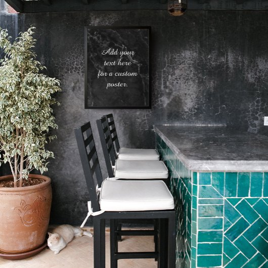 Fügen Sie Ihren benutzerdefinierten Text über fett Poster