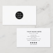 Fügen Sie Ihren beruflichen Logo-Kreis hinzu Visitenkarte (Vorne/Hinten)