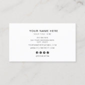 Fügen Sie Ihren beruflichen Logo-Kreis hinzu Visitenkarte (Rückseite)