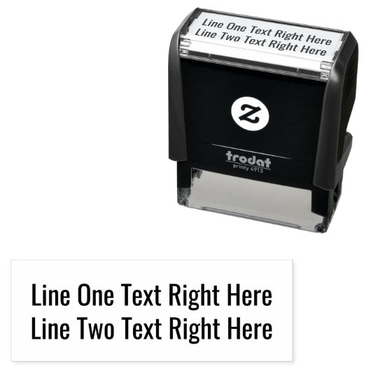 Fügen Sie Ihren bevorzugten Text hinzu - Zwei Zeil Permastempel (Beispiel)