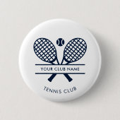Fügen Sie Ihren Club Name Tennis Icons Navy Blue Button (Vorderseite)