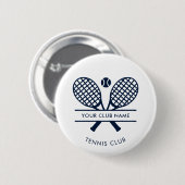 Fügen Sie Ihren Club Name Tennis Icons Navy Blue Button (Vorne & Hinten)