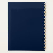 Fügen Sie Ihren Club Name Tennis Rackets Navy Blue Planer (Rückseite)