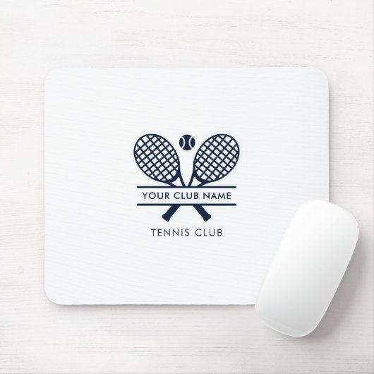 Fügen Sie Ihren Club Name Tennis Team Office hinzu Mousepad (Mit Mouse)