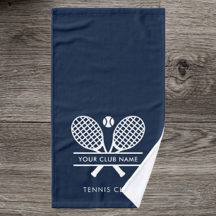 Fügen Sie Ihren Club-Namen Tennis-Team Navy Blau h Handtuch