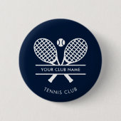Fügen Sie Ihren Clubname Tennisteam Navy Custom Button (Vorderseite)