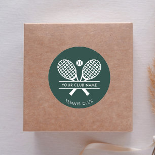 Fügen Sie Ihren Clubnamen Tennis Grün Farbe hinzu Runder Aufkleber