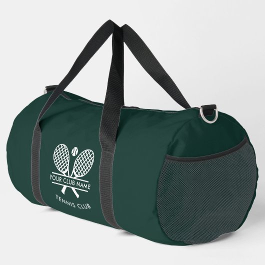 Fügen Sie Ihren Clubnamen Tennis Rackets Motif Gre Duffle Bag (Rechte Ecke)