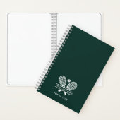 Fügen Sie Ihren Clubnamen Tennis Team Green Swag h Notizblock (Innen)