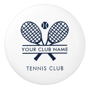 Fügen Sie Ihren Clubnamen Tennis Team Navy Blue hi Keramikknauf