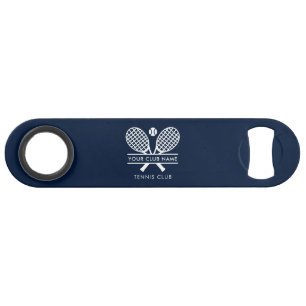Fügen Sie Ihren Clubnamen Tennis Team Navy Blue hi Speed Flaschenöffner