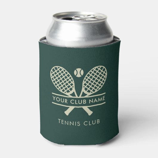 Fügen Sie Ihren Clubnamen Tennis Team Swag Green C Dosenkühler (Kanne Vorderseite)