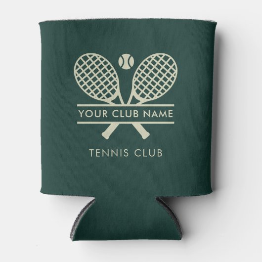 Fügen Sie Ihren Clubnamen Tennis Team Swag Green C Dosenkühler (Vorderseite)