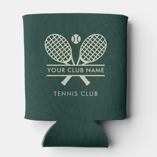 Fügen Sie Ihren Clubnamen Tennis Team Swag Green C Dosenkühler (Rückseite)