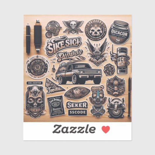 Fügen Sie Ihren eigenen benutzerdefinierten "Custo Aufkleber (Blatt)