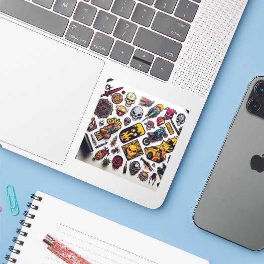 Fügen Sie Ihren eigenen benutzerdefinierten "Custo Aufkleber (Laptop mit iPhone)