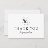 Fügen Sie Ihren eigenen benutzerdefinierten Logo Q Dankeskarte (Vorderseite)