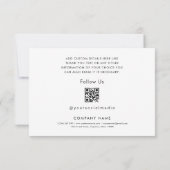 Fügen Sie Ihren eigenen benutzerdefinierten Logo Q Dankeskarte (Rückseite)