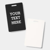 Fügen Sie Ihren eigenen benutzerdefinierten Text h Ausweis (Vorder- & Rückseite)
