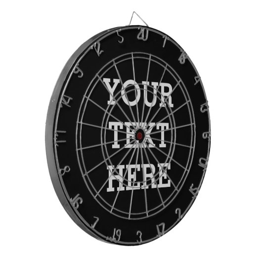 Fügen Sie Ihren eigenen benutzerdefinierten Text h Dartscheibe (Vorderseite Links)